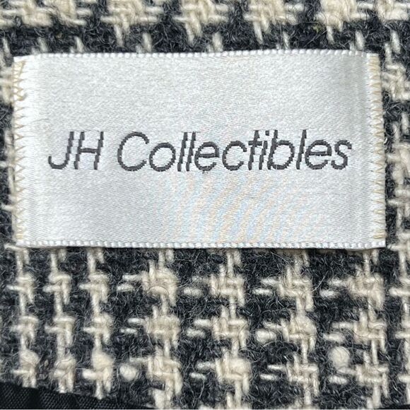 JH COLLECTIBLES B & W Houndstooth Wool Jacket Size 14 - Picture 5 of 15